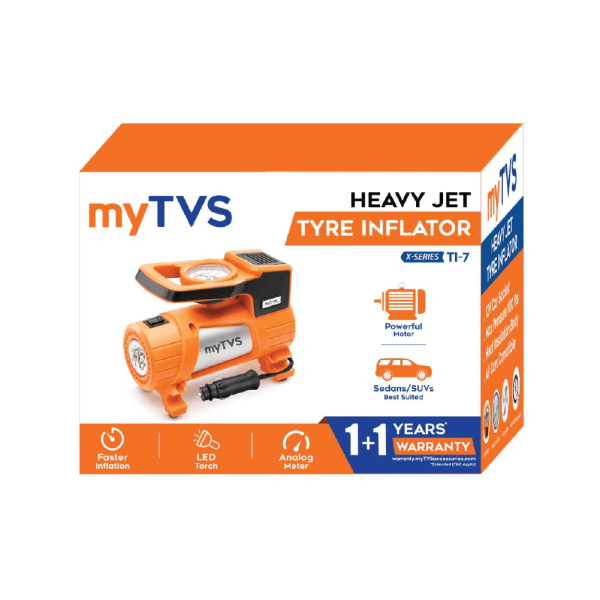 myTVS TI-7 X-Series Car Metallic Heavy Jet Tyre Inflator