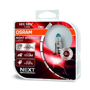 Osram H1 Night Breaker Laser Duo Box Next GEN (55 W, 12 V, 2 bulbs)