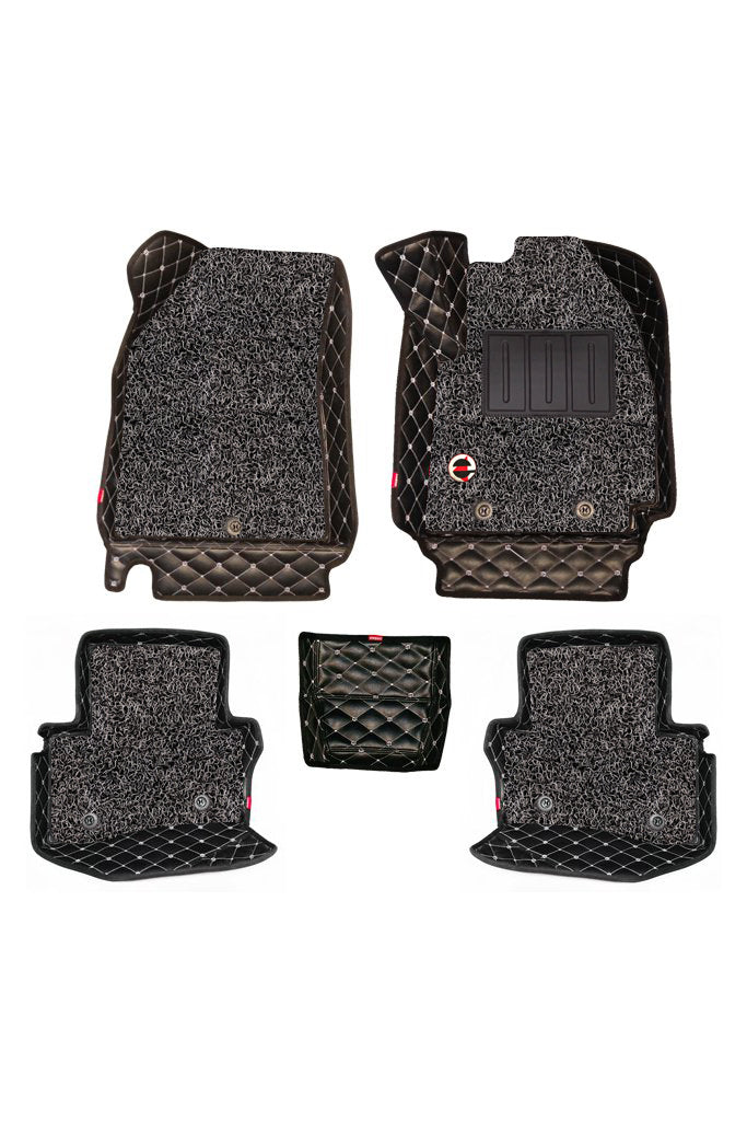 Elegant 7D Car Floor Mat Black and White Compatible With Mercedes Benz Gle 300