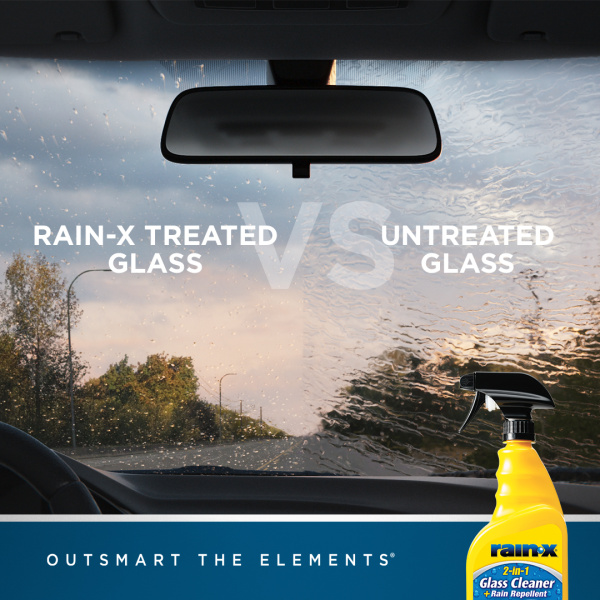 Rain-X 2-in-1 Glass Cleaner With Rain Repellent Trigger and Water Beading Technology - 680 Ml