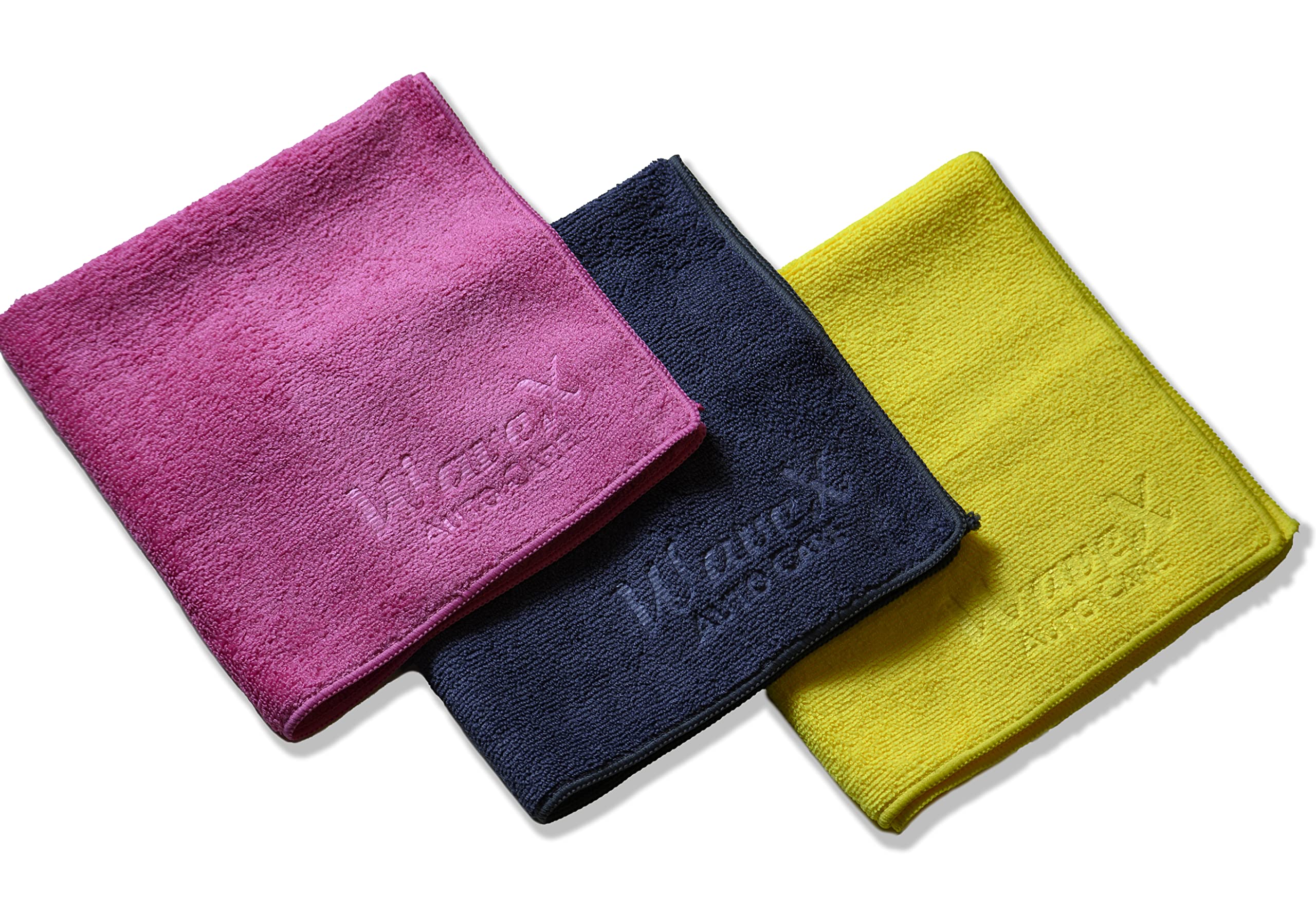Wavex Microfiber Car Cleaning Cloth-Water Magnet Drying Towel-Set of 3 Pcs-40x40cm-340 GSM