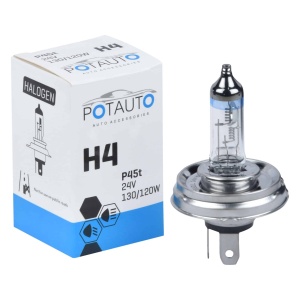 Potauto H4 Headlight Bulb P45t 24V 130/120W