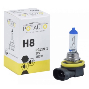 Potauto H8 Headlight Bulb PGJ19-1 12V 100W
