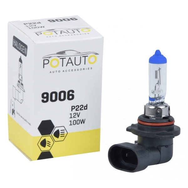 Potauto 9006 Headlight Bulb P22D 12V 100W