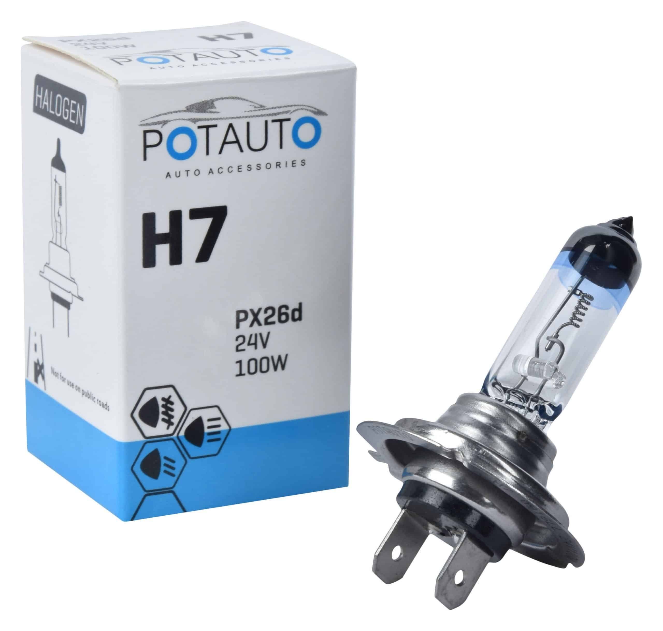 Potauto H7 Headlight Bulb PX26D 24V 100W Xtra Light