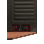 Elegant Diamond 3D Car Floor Mat Black and Beige Compatible With Skoda Rapid