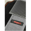 Elegant Edge Carpet Car Floor Mat Black and Grey Compatible With Skoda Yeti