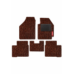 Elegant Grass PVC Car Floor Mat Tan and Brown Compatible With Maruti Scross
