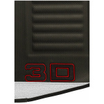 Elegant Diamond 3D Car Floor Mat Black and Silver Compatible With Skoda Rapid