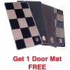 Elegant Duo Carpet Car Floor Mat Black and Beige Compatible With Bmw 3S