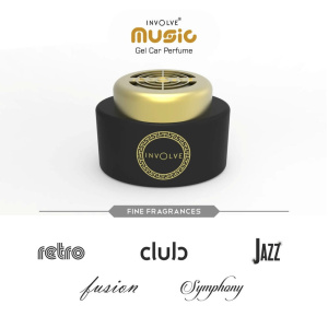 Involve Music Club Fragrance Gel Car Perfume with DrivFRESH - Cologne Water Based Car Air Freshener - IMUS04