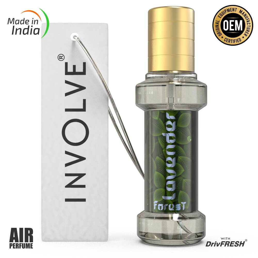 Involve Rainforest Forest Lavender Scent Air Perfume for Car- Fresh Fine Fragrance Spray Air Freshener - IRF02