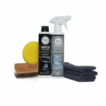Wavex Leather Care Kit (Leather Cleaner & Conditioner, Premium Horse Hair Brush, Microfiber & Foam Applicator)
