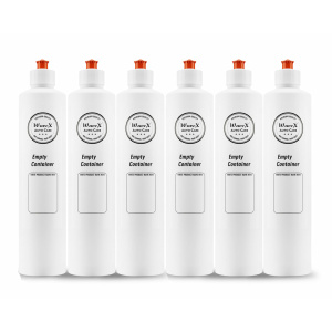 WaveX Empty Container Bottles (Pack of 6 Pull-Push Containers)