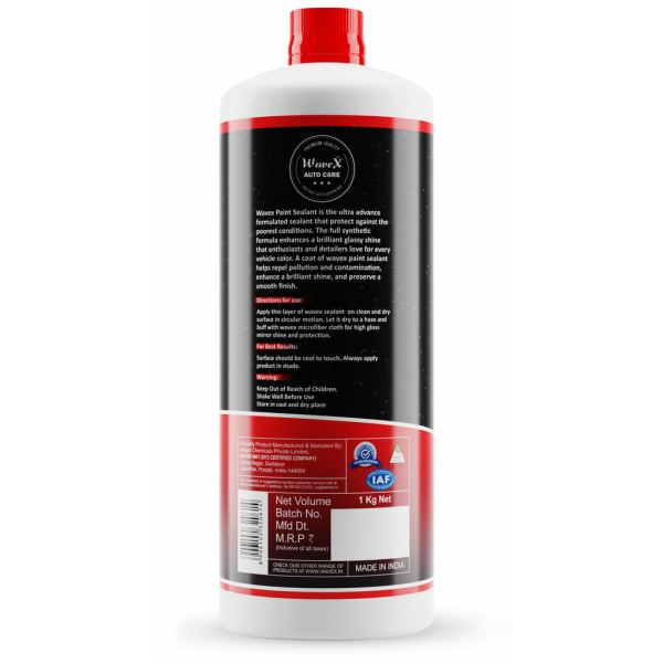 Wavex Paint Sealant Car Polish 1kg Includes Premium Microfiber Cloth and Foam Applicator