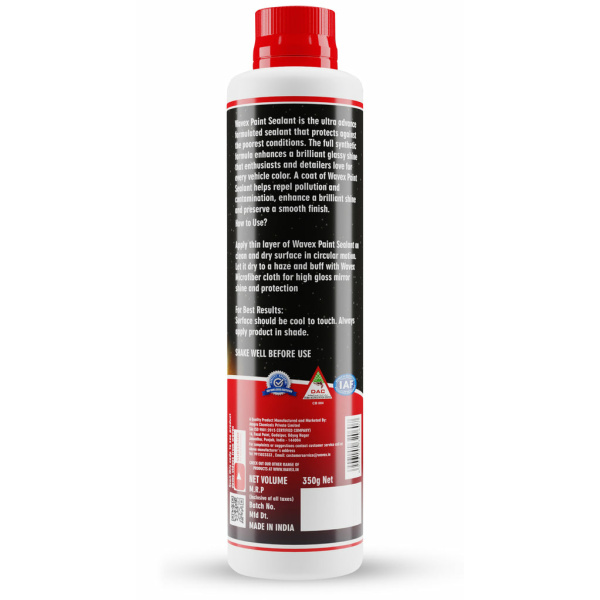 Wavex Paint Sealant Car Polish 350g Includes Premium Microfiber Cloth and Foam Applicator