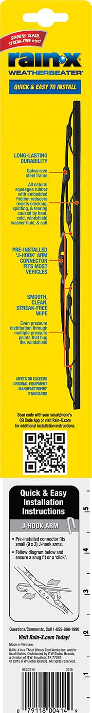 RX WB WBeater Wiper Blades 17 Inches