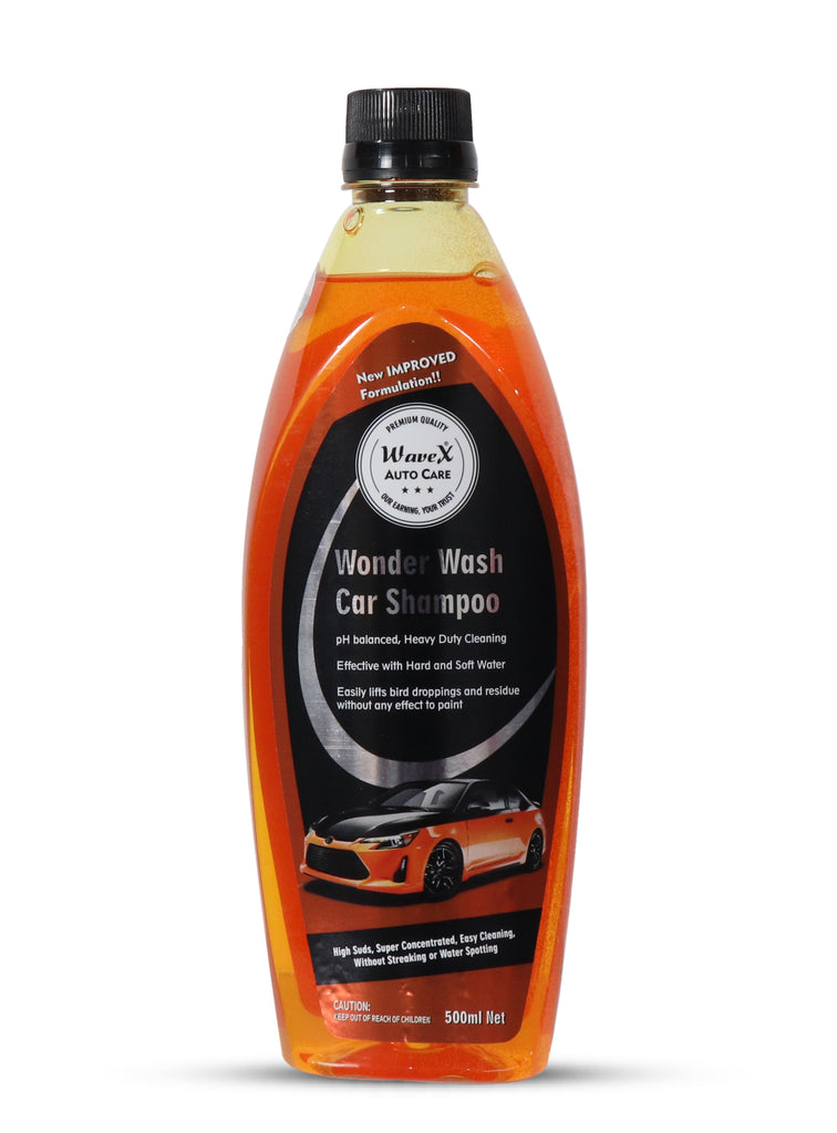 Wavex Wonder Wash Car Shampoo (500ml) pH Neutral Formula With Peach Fruit Fragrance