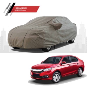 Polco Honda Amaze Car Body Cover with Antenna Cover, Mirror Pockets and 100% Water Repellent (K-Series)