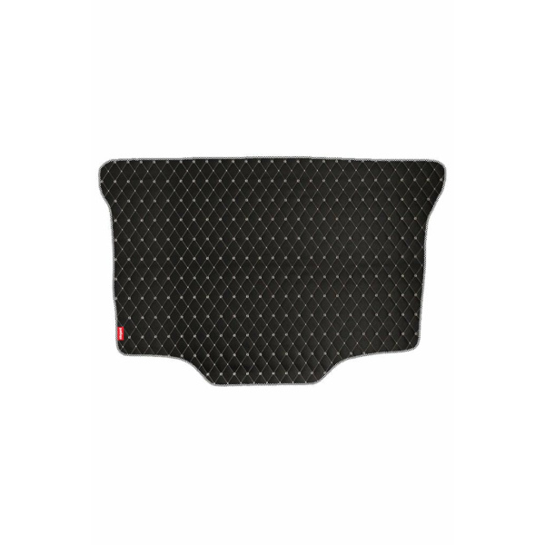 Elegant Luxury Leatherette Car Dicky Mat Black & White Compatible With Mahindra Thar 2013-2015