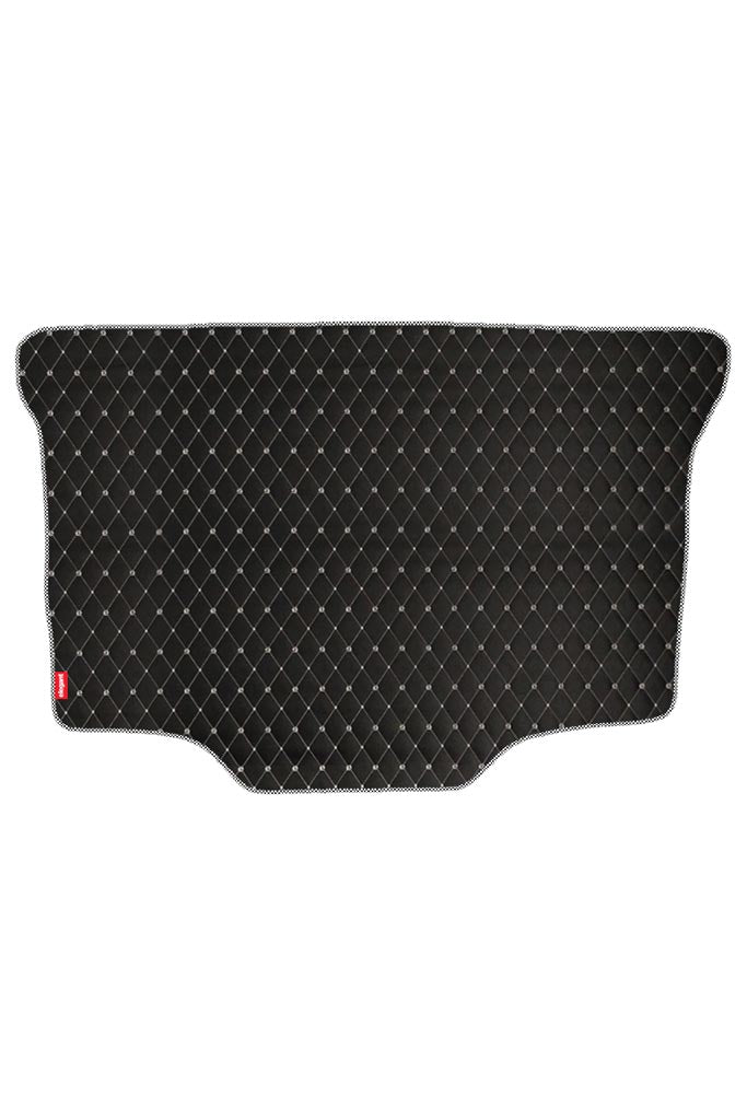 Elegant Luxury Leatherette Car Dicky Mat Black & White Compatible With Renault Kwid