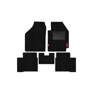 Elegant Cord Carpet Car Floor Mat Black Compatible With Volkswagen Virtus