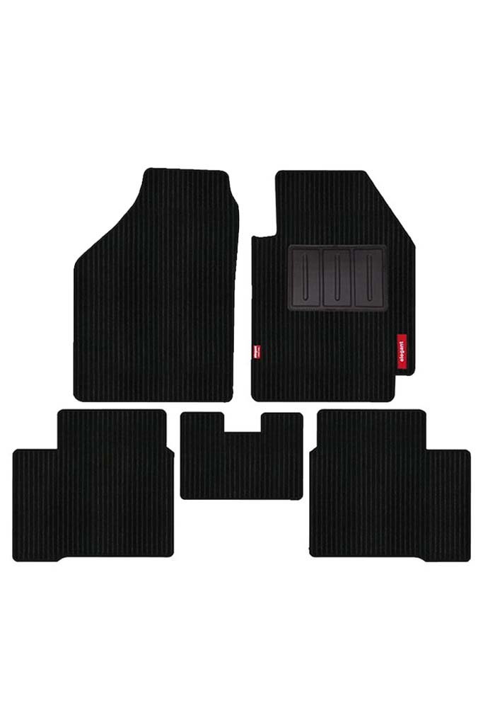 Elegant Cord Carpet Car Floor Mat Black Compatible With Ford Figo
