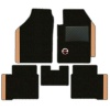Elegant Duo Carpet Car Floor Mat Black and Beige Compatible With Hyundai Xcent