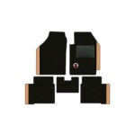 Elegant Duo Carpet Car Floor Mat Black and Beige Compatible With Hyundai Accent