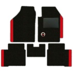 Elegant Duo Carpet Car Floor Mat Black and Red Compatible With Ford Fiesta