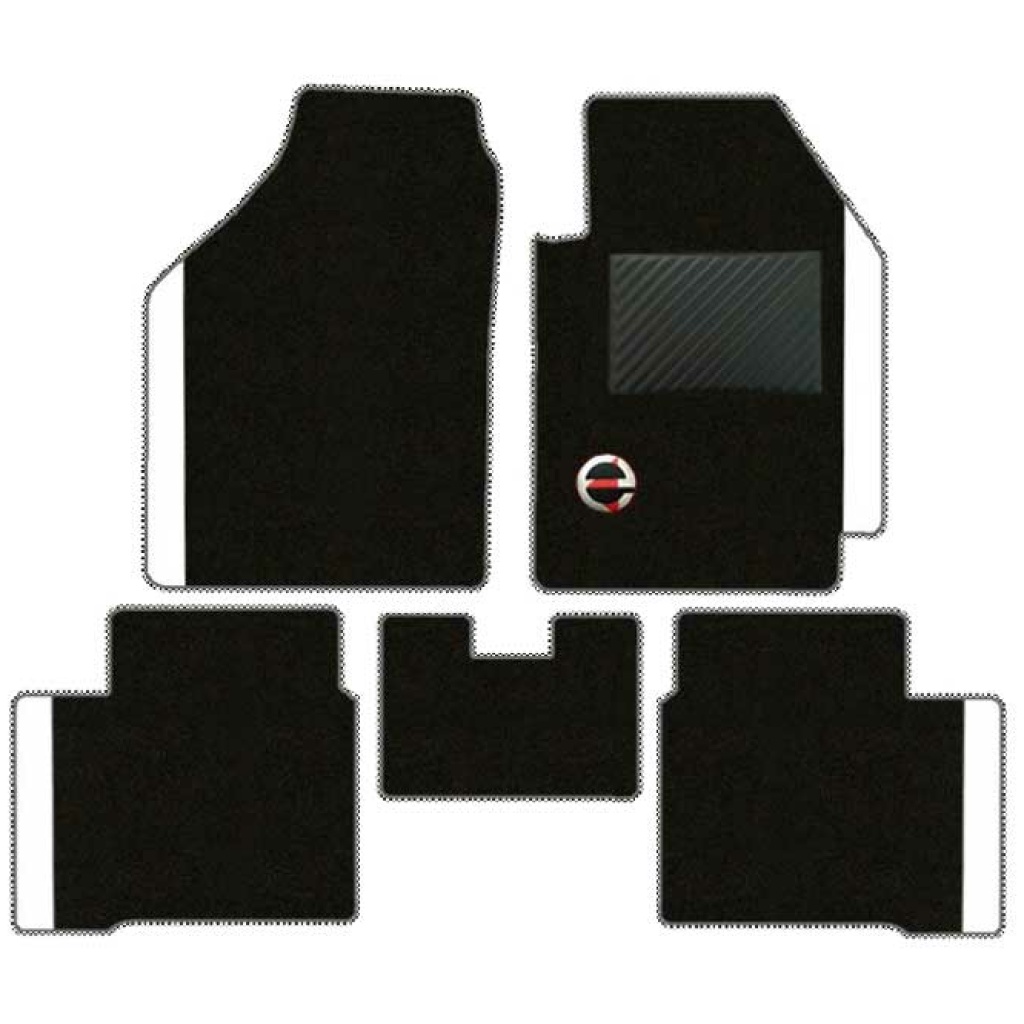 Elegant Duo Carpet Car Floor Mat Black and White Compatible With Maruti Swift 2018 Onwards