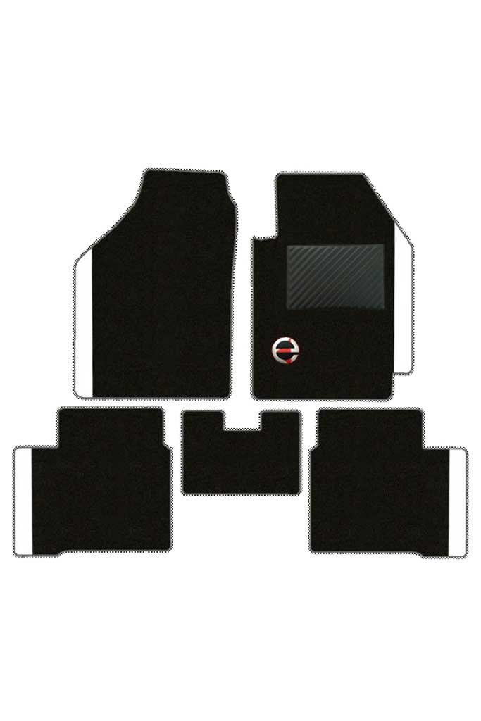 Elegant Duo Carpet Car Floor Mat Black and White Compatible With Mahindra Thar 2016-2019