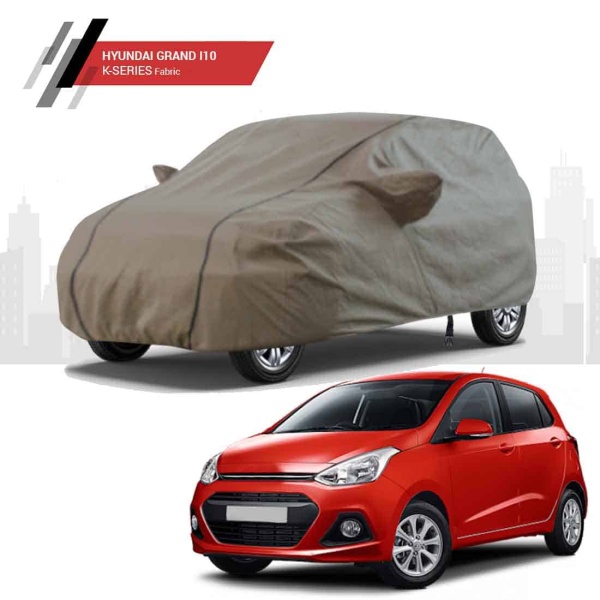 Polco Hyundai Grand I10 Car Cover with Antenna Cover, Mirror Pockets and 100% Water Repellent (K-Series)