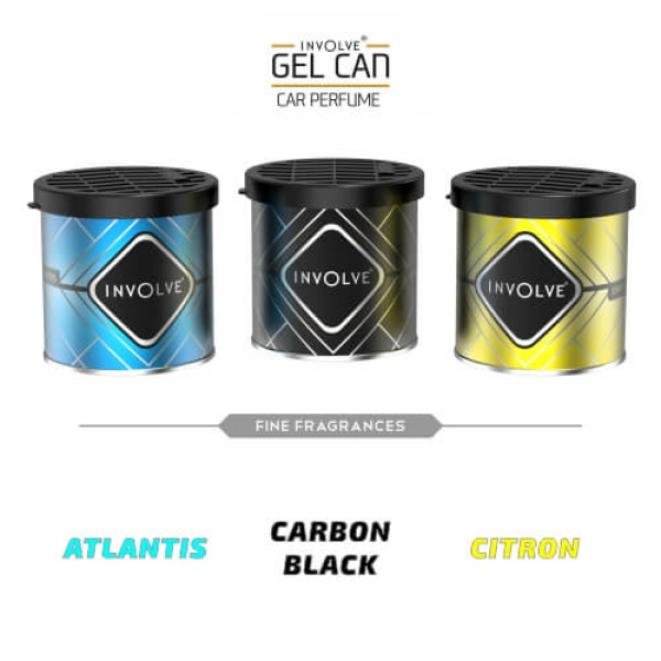 Involve Gel Can Atlantis Air Freshener with DrivFRESH - Oceanic Blue Gel Car Perfume - ITG03