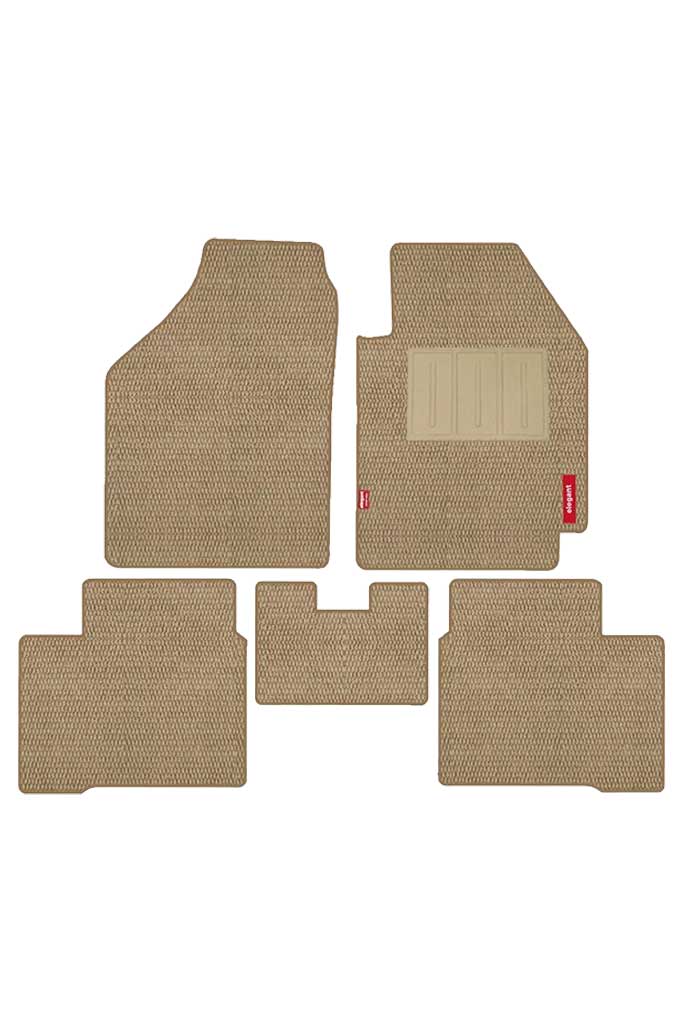 Elegant Popcorn Carpet Car Floor Mat Beige Compatible With Tata Sumo Victa
