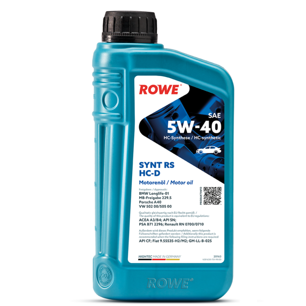 Rowe Hightec Synt RS HC-D SAE 5W-40 Engine Oil - 5L