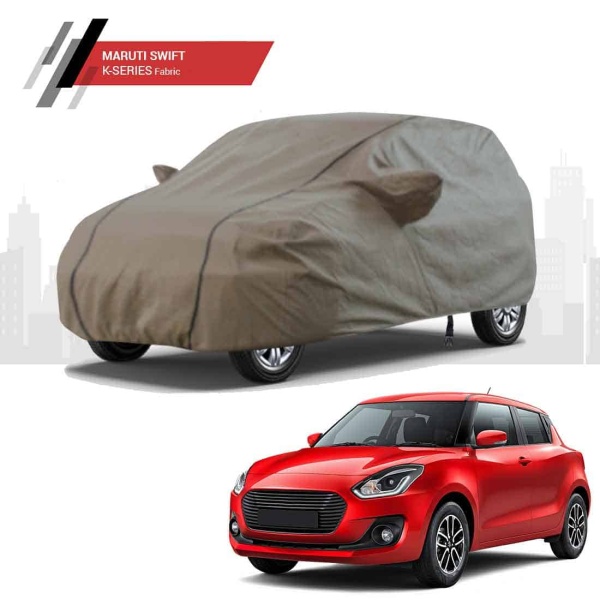 Polco Maruti Suzuki New Swift Car Body Cover with Antenna Cover, Mirror Pockets and 100% Water Repellent (K-Series)