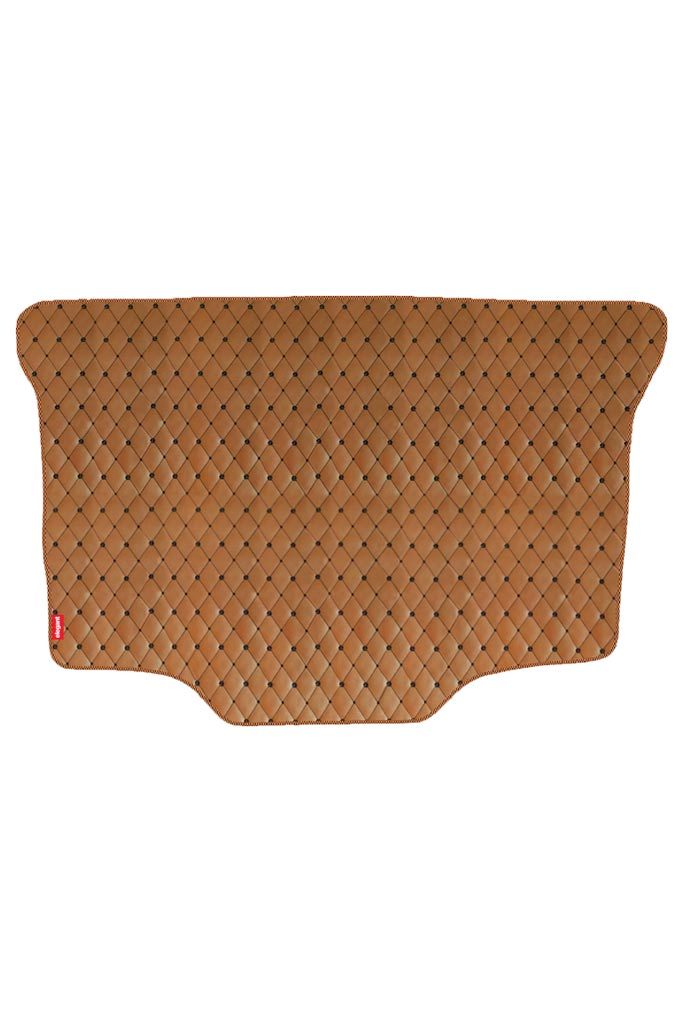 Elegant Luxury Leatherette Car Dicky Mat Tan & Black Compatible With Ford Ecosprt