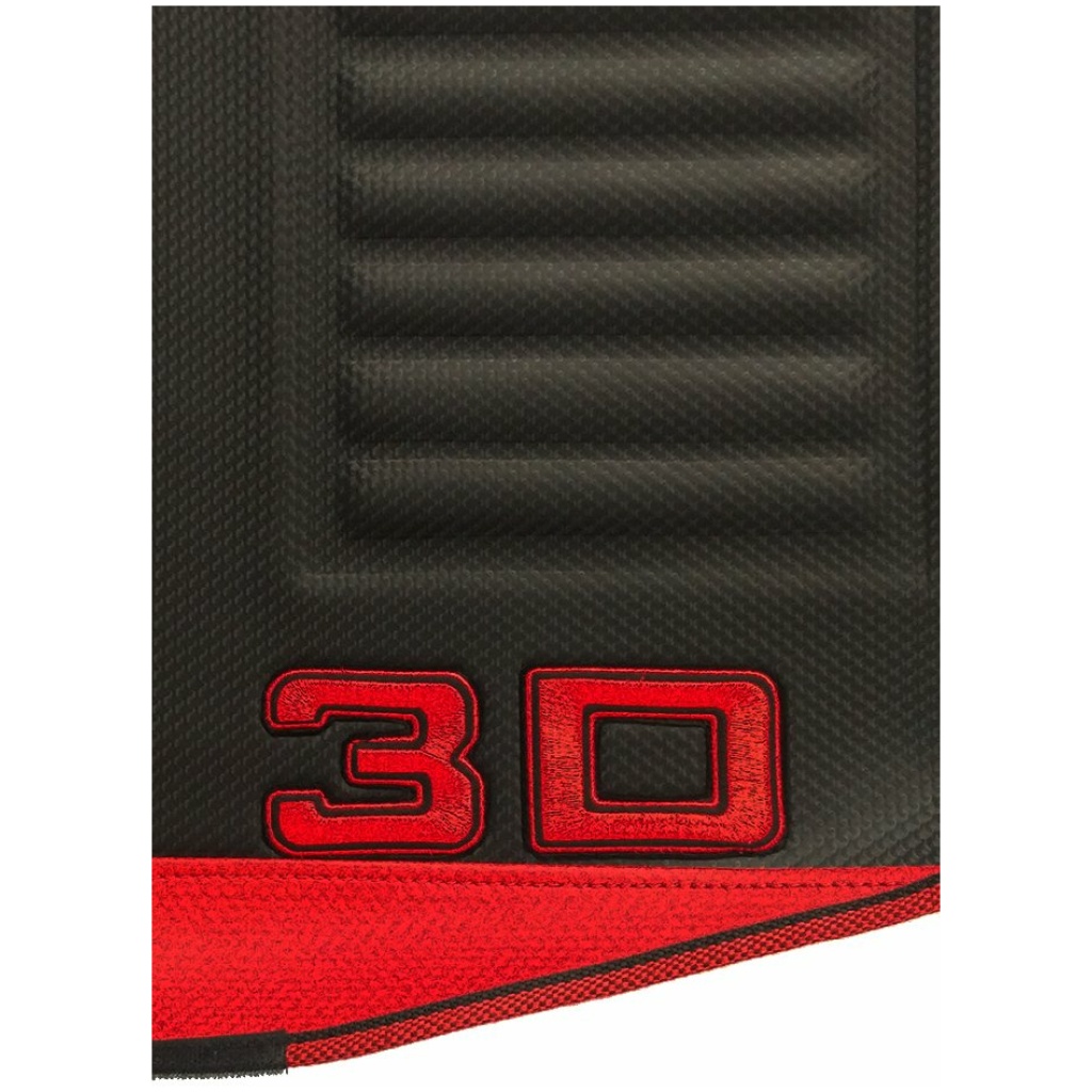 Elegant Diamond 3D Car Floor Mat Black and Red Compatible With Audi A4