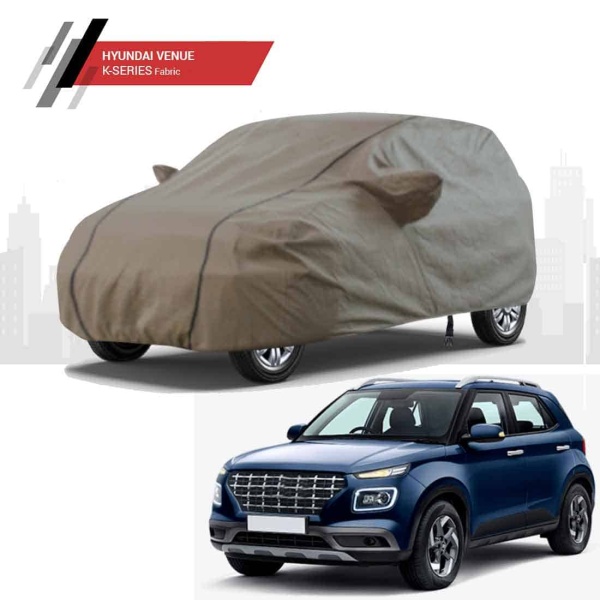 Polco Hyundai Venue Car Cover with Antenna Cover, Mirror Pockets and 100% Water Repellent (K-Series)