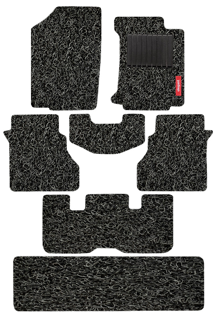 Elegant Grass PVC Car Floor Mat Black and Grey