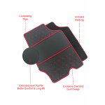 Elegant Luxury Leatherette Car Floor Mat Black and Red