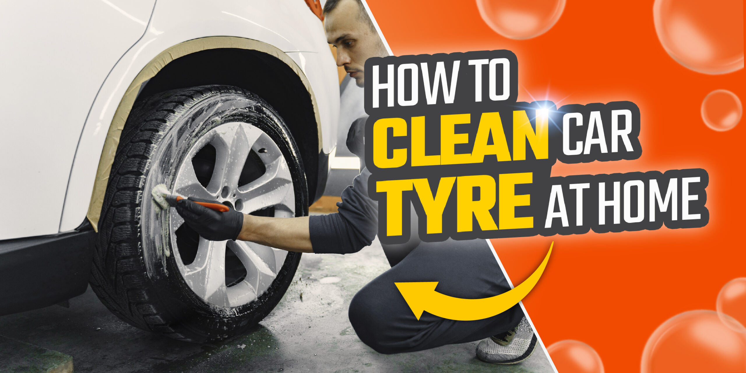 How to clean car tyre at home