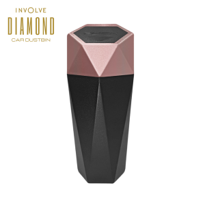 Involve Diamond Shape Car Dustbin/Trash Can- Stylish and Convenient Garbage Bin/Waste can for Your Vehicle | Portable Small cup holder car accessory dustbin for Car Home and Office - Rosegold