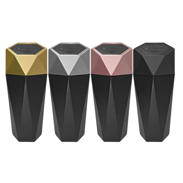 Involve Diamond Shape Car Dustbin/Trash Can Fits in Cup Holder – Rosegold
