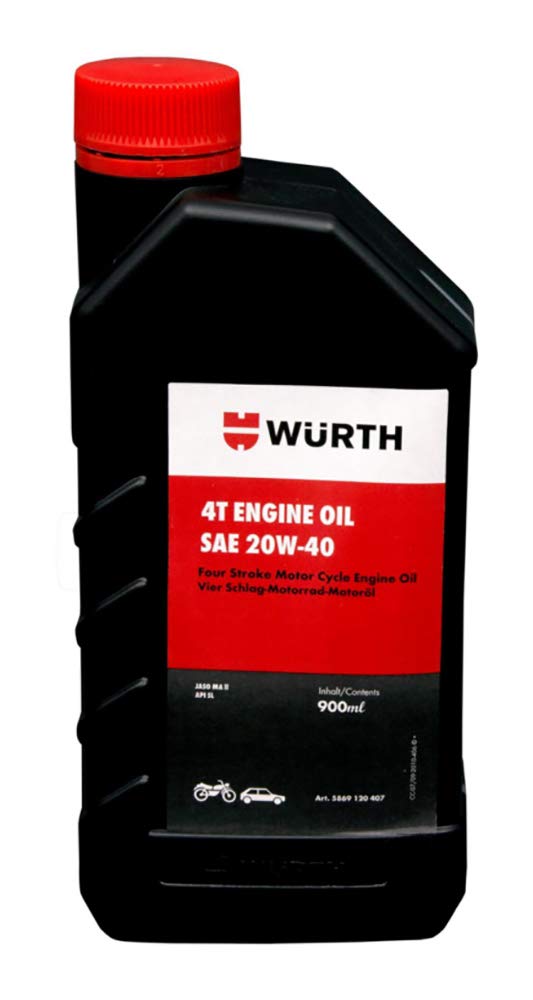 Wurth 20w-40 SAE 4T Engine Oil for Bike 900ml