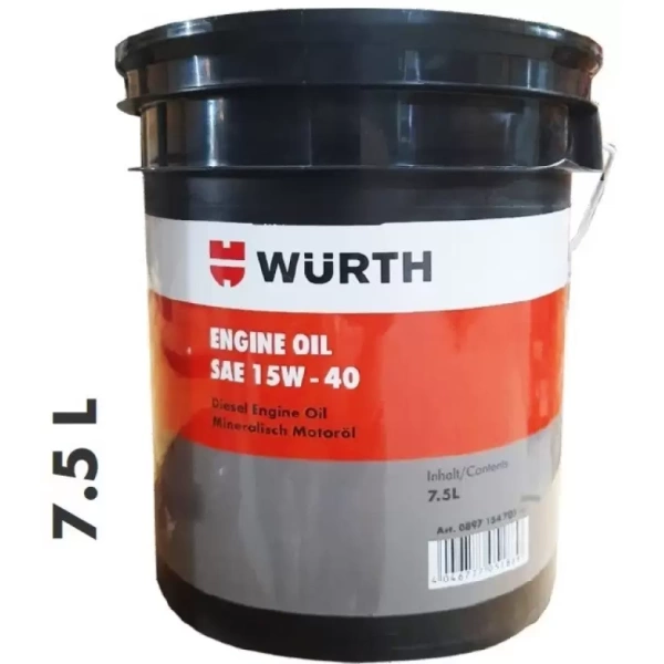 Wurth 15w-40 Diesel Car Engine Oil  7.5L