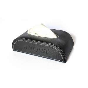 Involve Luxury Tissue Box | Art Leather Black - ILTB01
