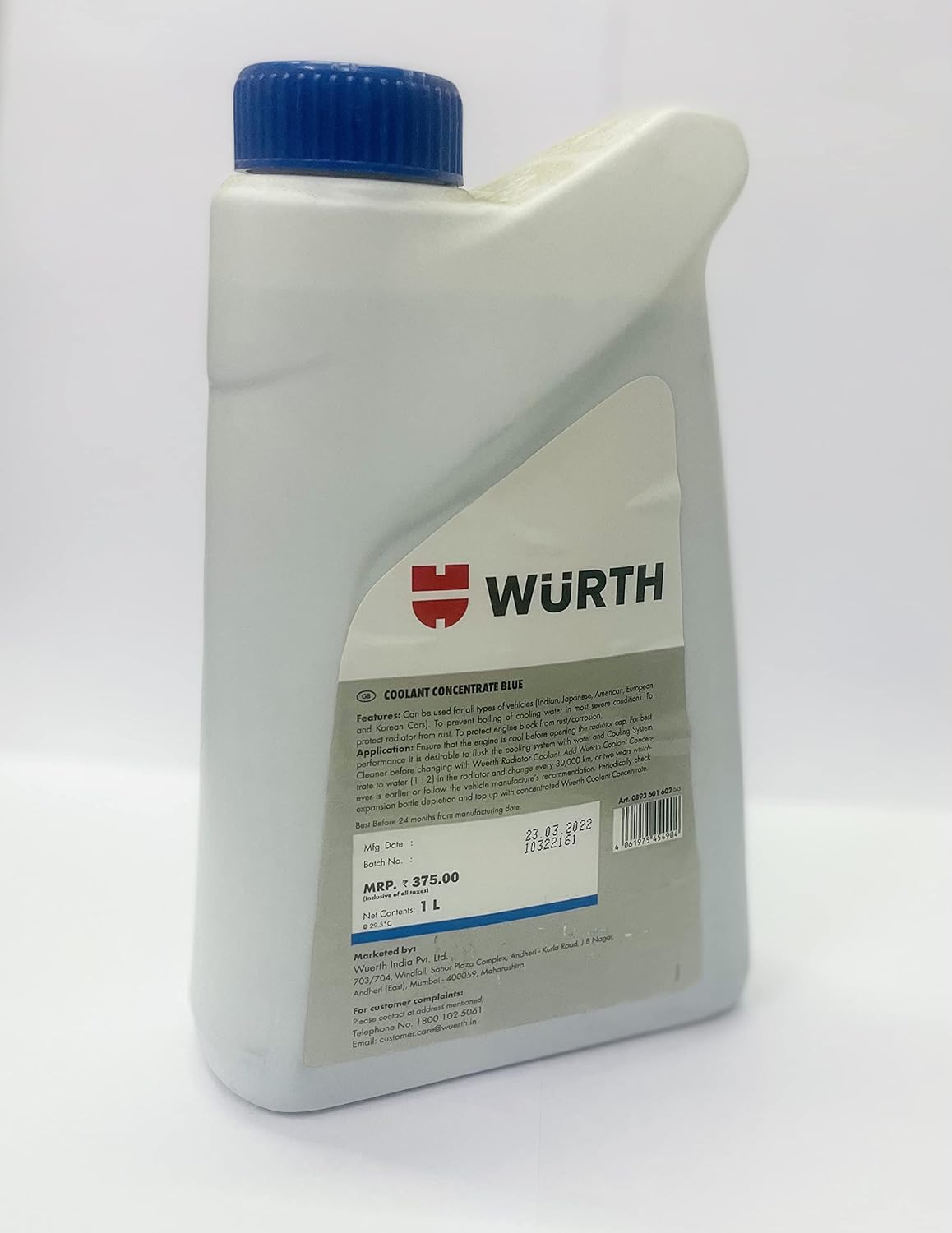 Wurth Antifreeze Radiator Coolant Concentrate BLUE 1L