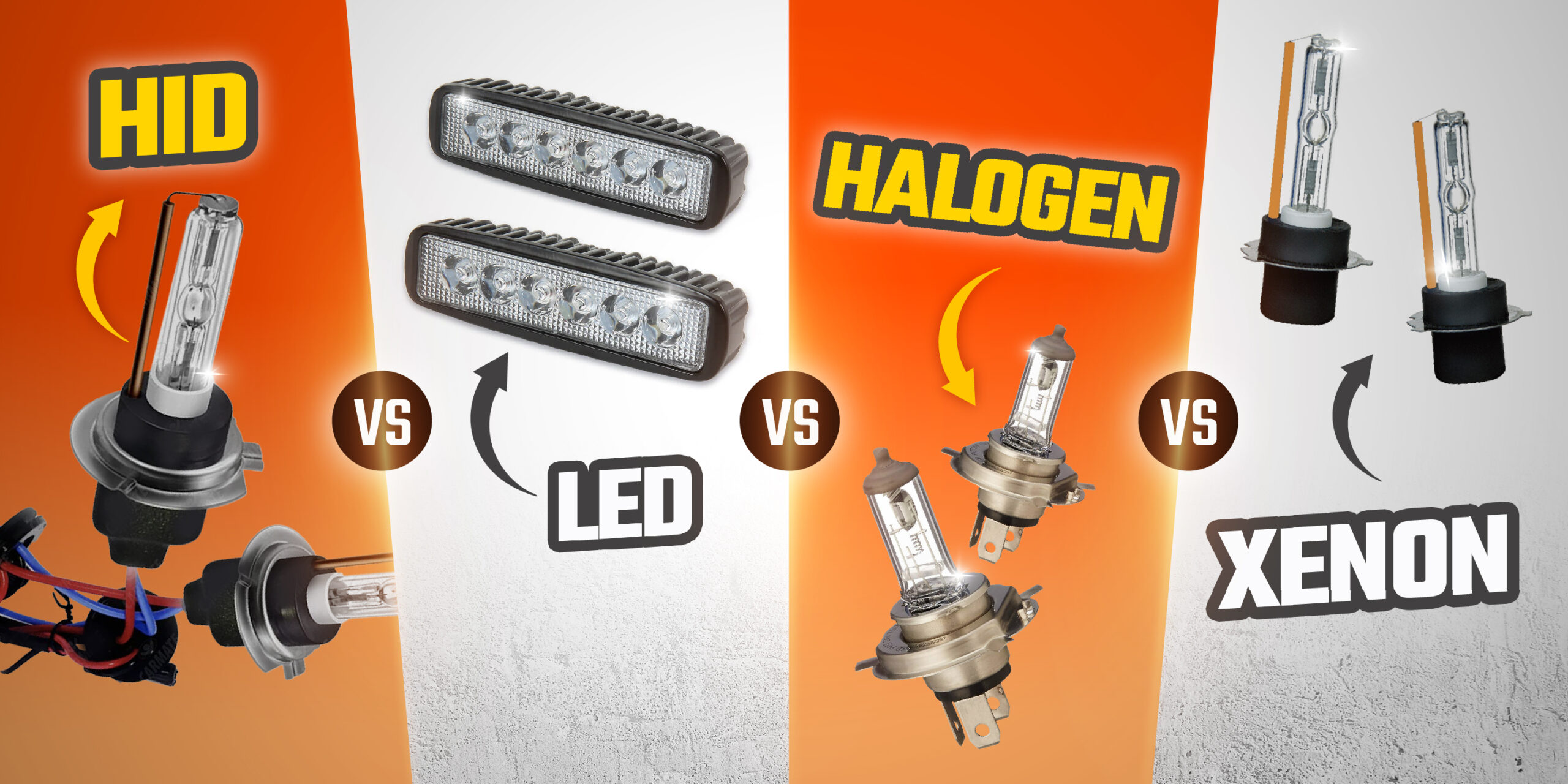 Headlight Types: HID Vs Led Vs Halogen Vs Xenon